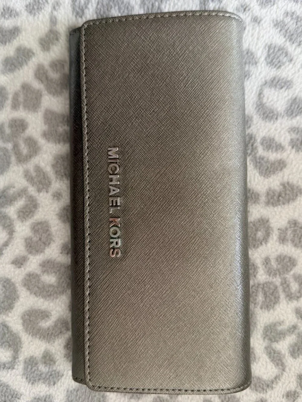 Michael Kors Gray Metallic Wallet